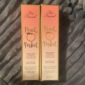 TWO NIB TOO FACED Peach Perfect Matte Foundation in COCOA